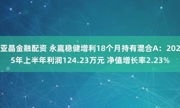 亚晶金融配资 永赢稳健增利18个月持有混合A：2025年上半年利润124.23万元 净值增长率2.23%